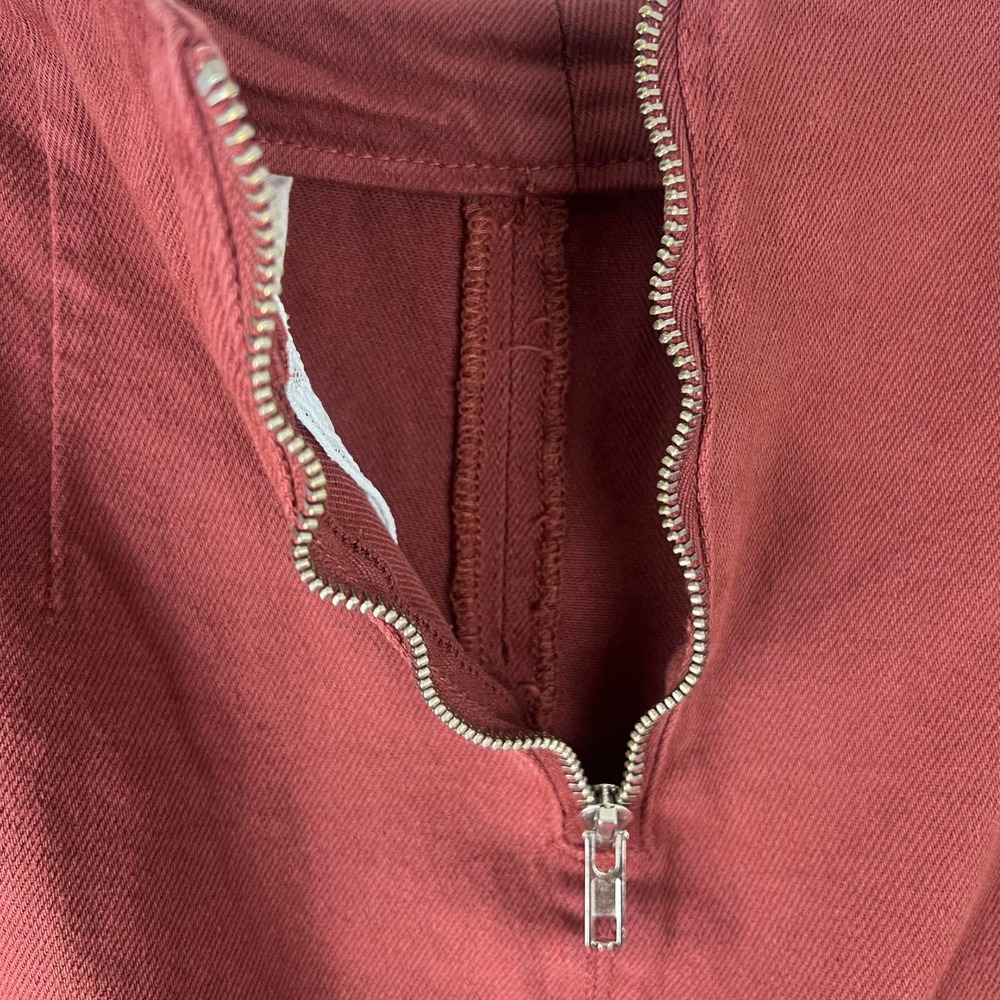 NWT Sadie & Sage Burgundy Denim Mini Skirt - Picture 3 of 9